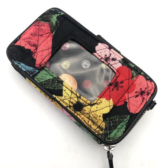 Vera Bradley Hibiscus Floral Smartphone Wristlet Wallet For iPhone ID Window - Picture 2 of 9